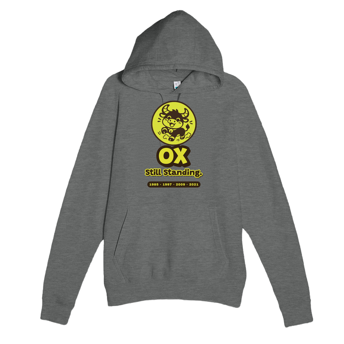 Ox • Still Standing — cute graphite heather unisex hoodie