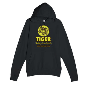 Tiger • Timing Over Speed — cute black unisex hoodie