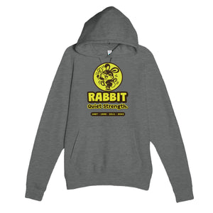 Rabbit • Quiet Strength — cute graphite heather unisex hoodie