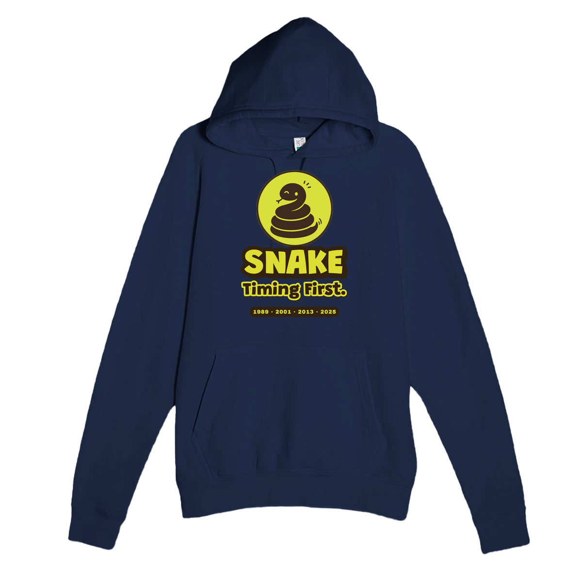 Snake • Timing First — cute navy unisex hoodie