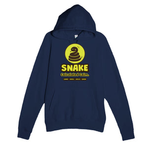 Snake • Calculated Calm — funny navy unisex hoodie