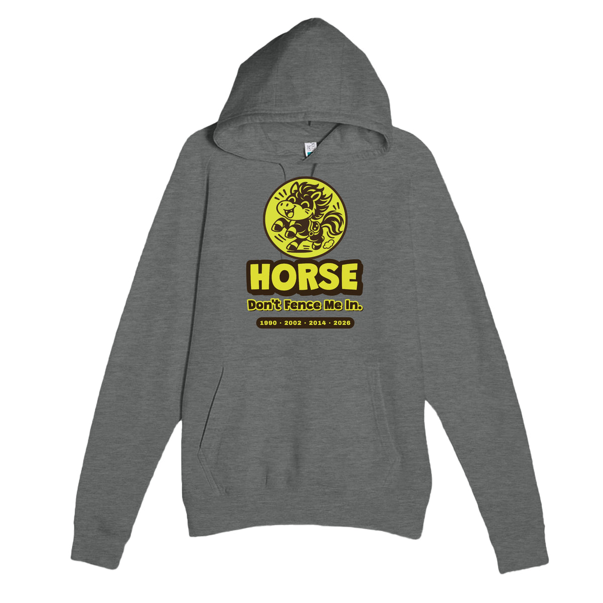 Horse • Don’t Fence Me In — funny graphite heather unisex hoodie