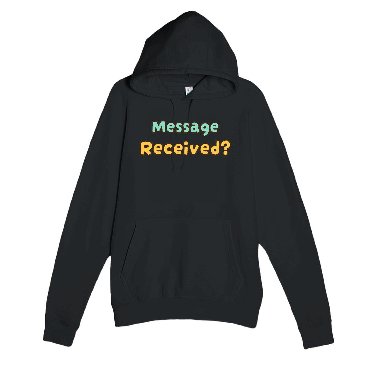 Message Received? — funny black unisex hoodie