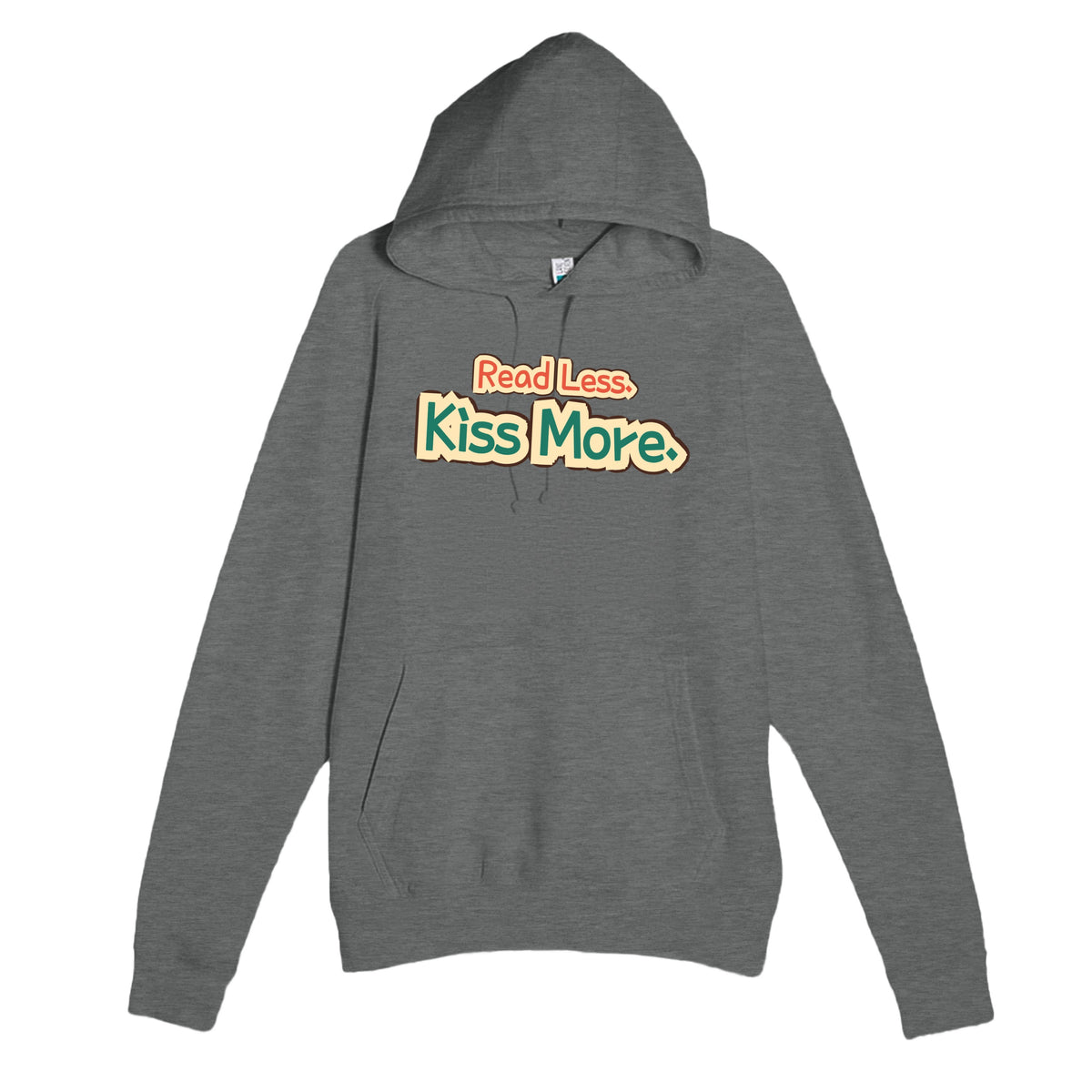 Read Less. Kiss More — funny graphite heather unisex hoodie