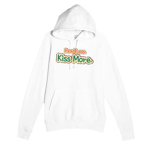 Read Less. Kiss More — funny white unisex hoodie