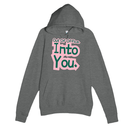 Out Of Office. Into You — funny graphite heather unisex hoodie