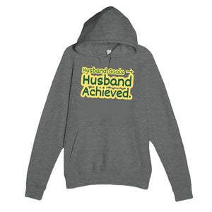 Husband Goals → Husband Achieved — funny graphite heather unisex hoodie
