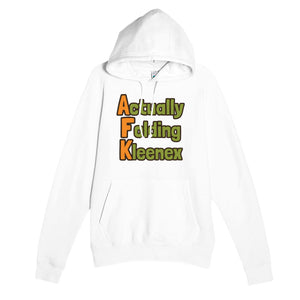 Actually Folding Kleenex — funny white unisex hoodie