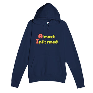 Almost Informed — funny navy unisex hoodie