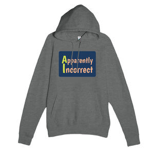 Apparently Incorrect — funny graphite heather unisex hoodie