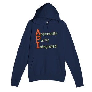 Apparently Partly Integrated — funny navy unisex hoodie