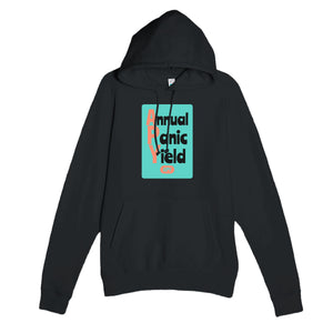 Annual Panic Yield — funny black unisex hoodie