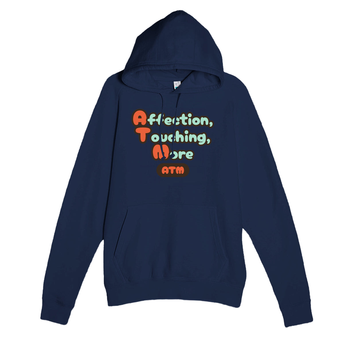 Affection, Touching, More — funny navy unisex hoodie