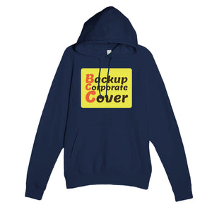 Backup Corporate Cover — funny navy unisex hoodie