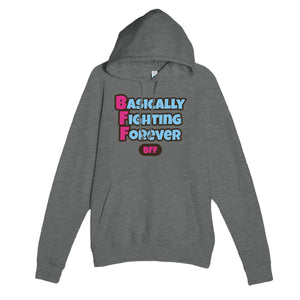 Basically Fighting Forever — funny graphite heather unisex hoodie