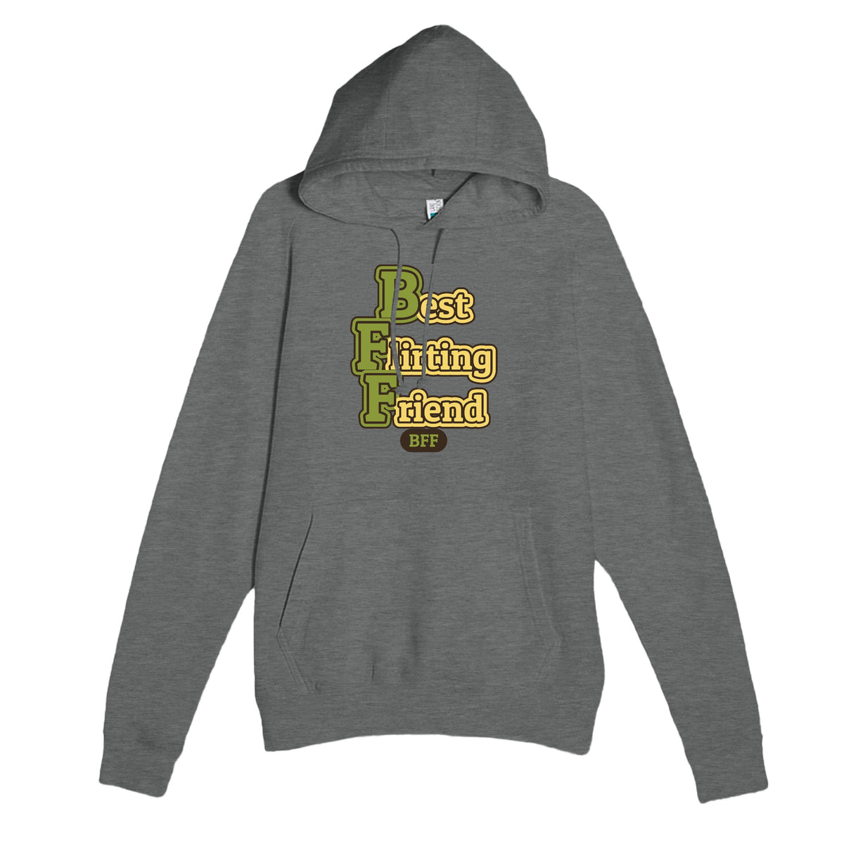 Best Flirting Friend — funny graphite heather unisex hoodie