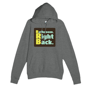 Bathroom. Right Back. — funny graphite heather unisex hoodie