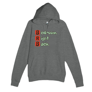 Bedroom. Right Back. — funny graphite heather unisex hoodie