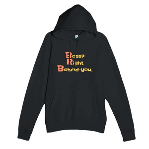Boss? Right Behind-you. — funny black unisex hoodie