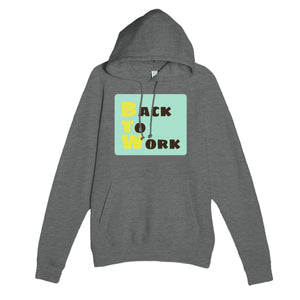 Back to Work — funny graphite heather unisex hoodie