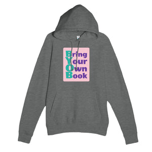 Bring Your Own Book — funny graphite heather unisex hoodie