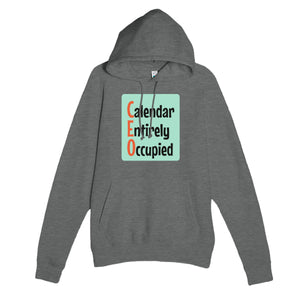 Calendar Entirely Occupied — funny graphite heather unisex hoodie