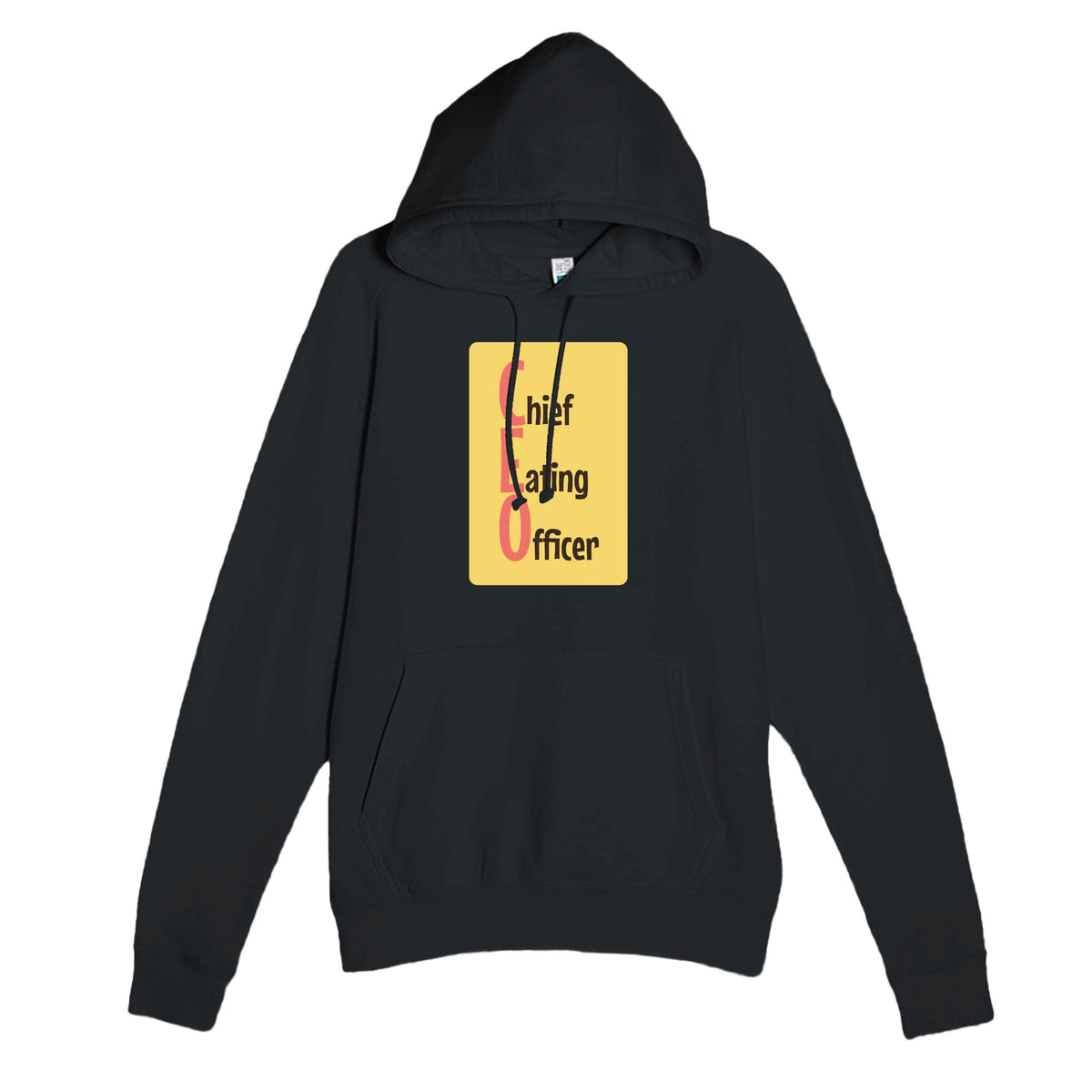 Chief Eating Officer — funny black unisex hoodie