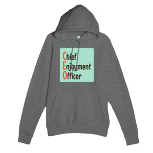 Chief Enjoyment Officer — funny graphite heather unisex hoodie