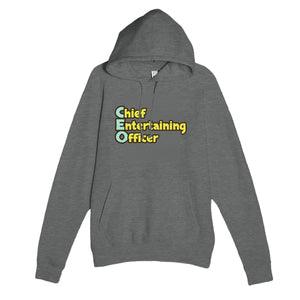 Chief Entertaining Officer — funny graphite heather unisex hoodie
