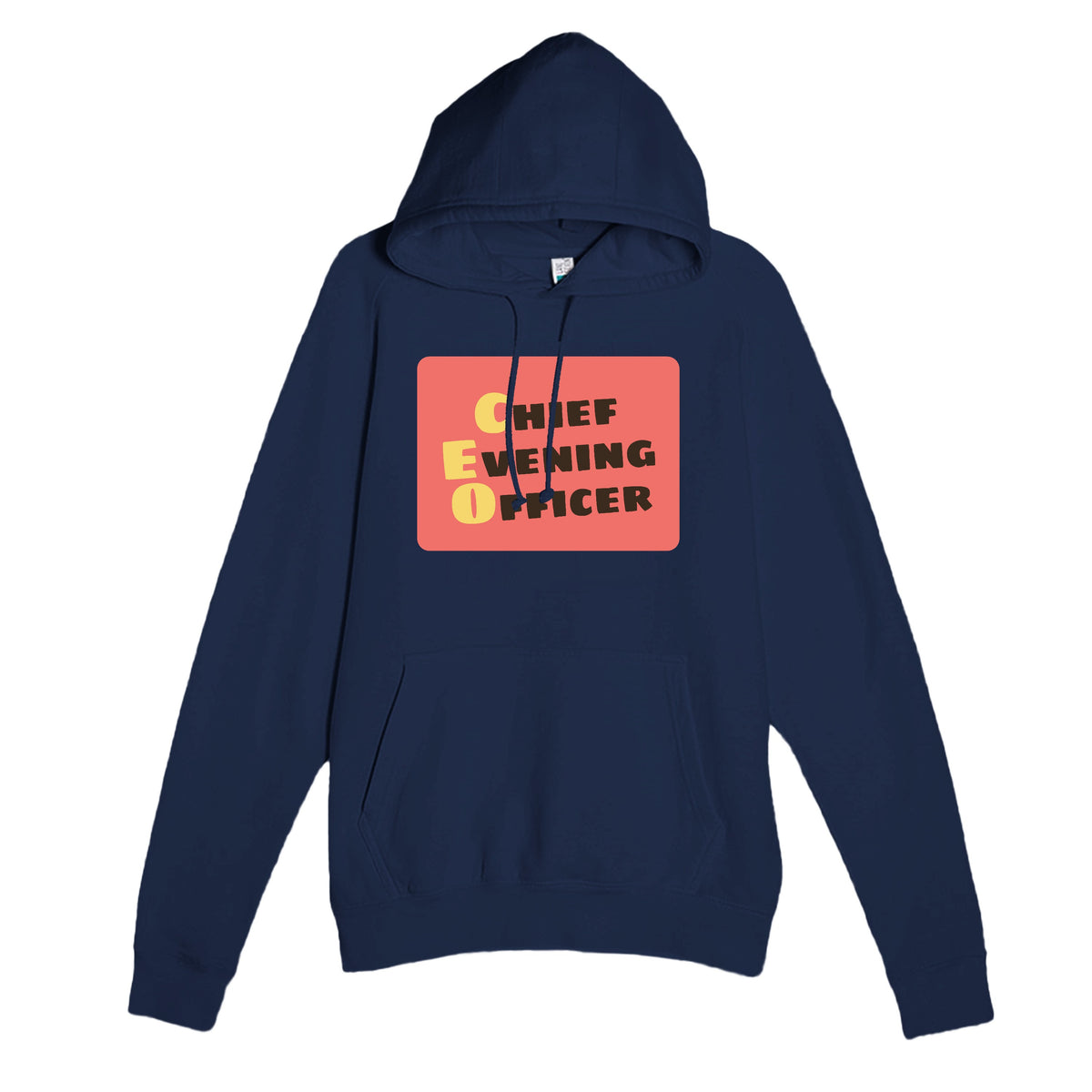 Chief Evening Officer — funny navy unisex hoodie