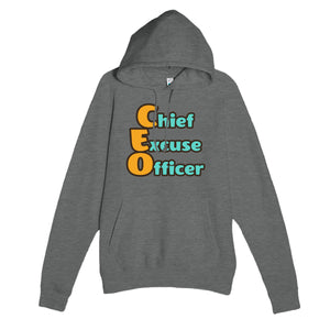 Chief Excuse Officer — funny graphite heather unisex hoodie