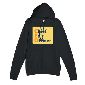 Chief Exit Officer — funny black unisex hoodie