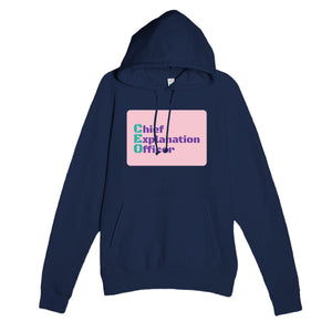 Chief Explanation Officer — funny navy unisex hoodie