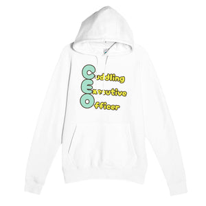 Cuddling Executive Officer — funny white unisex hoodie