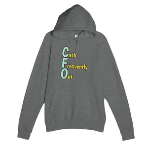 Cash Frequently Out — funny graphite heather unisex hoodie