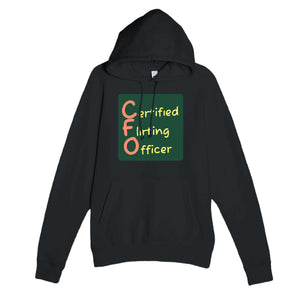 Certified Flirting Officer — funny black unisex hoodie
