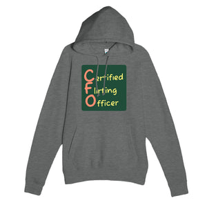 Certified Flirting Officer — funny graphite heather unisex hoodie