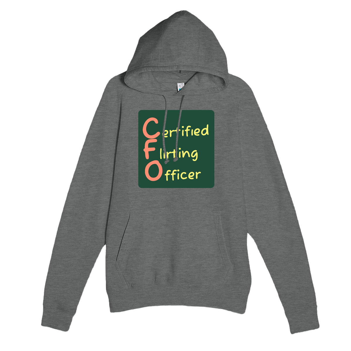 Certified Flirting Officer — funny graphite heather unisex hoodie