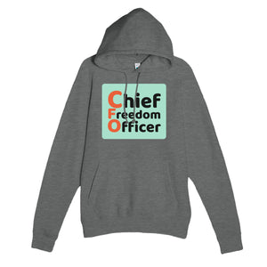 Chief Freedom Officer — funny graphite heather unisex hoodie