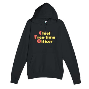 Chief Free-time Officer — funny black unisex hoodie