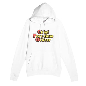 Chief Free-time Officer — funny white unisex hoodie