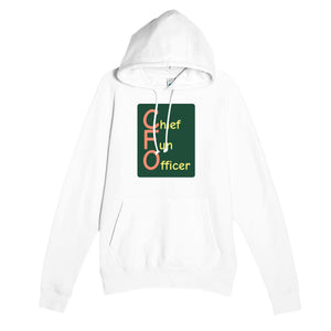 Chief Fun Officer — funny white unisex hoodie
