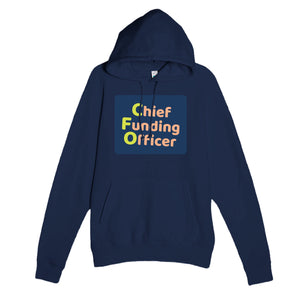 Chief Funding Officer — funny navy unisex hoodie