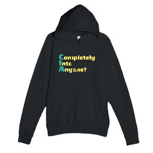 Completely Into Anyone? — funny black unisex hoodie