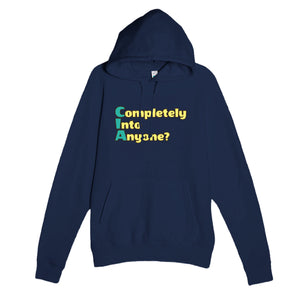 Completely Into Anyone? — funny navy unisex hoodie