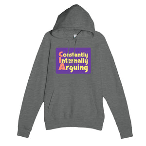 Constantly Internally Arguing — funny graphite heather unisex hoodie