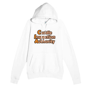 Cuddle Inspection Authority — funny white unisex hoodie