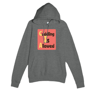Cuddling Is Allowed — funny graphite heather unisex hoodie