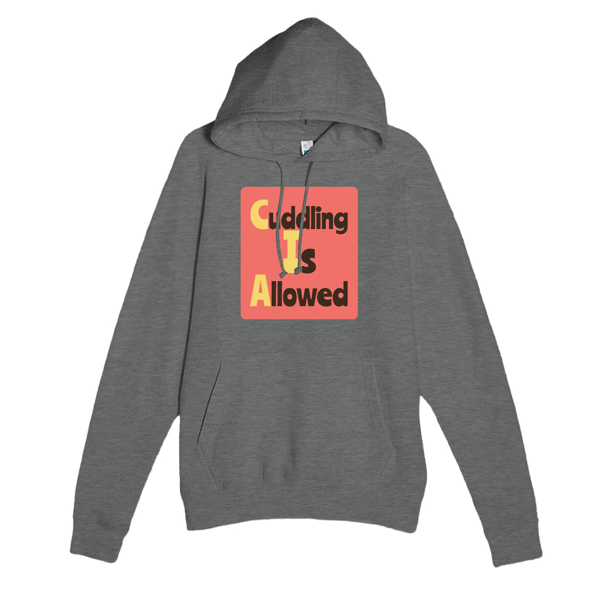 Cuddling Is Allowed — funny graphite heather unisex hoodie