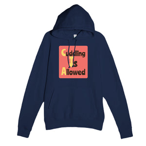 Cuddling Is Allowed — funny navy unisex hoodie
